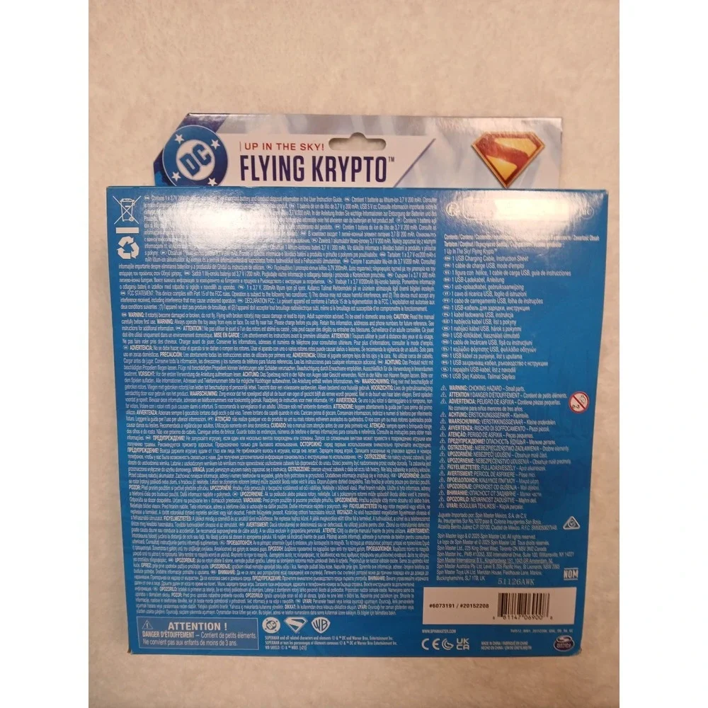 DC Superman Flying Krypto Hand Guided Flight Toy Spin Master Dog Figure New‎